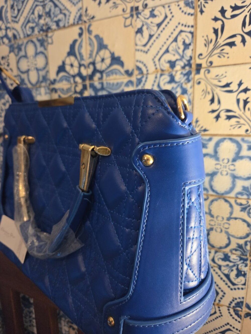 Dior large handbag with classic blue chained clutch - Picture 2 of 5